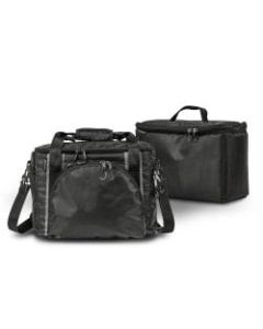 AutoExec Business Case With 15in Laptop Pocket, With Cooler Bag, 11inH x 16inW x 8 1/2inD, Black/Gray