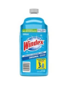Windex Original Glass Cleaner Refill - Liquid - 67.6 fl oz (2.1 quart) - Bottle - 6 / Carton - Blue