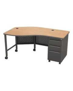 Balt Instructor Teachers Desk II Desk, Oak/Black