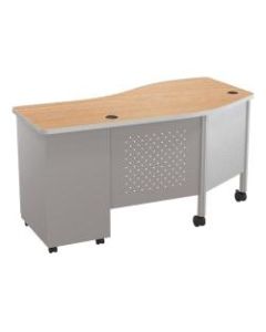 Balt Instructor Teachers Desk II Desk, Oak/Platinum