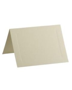 JAM Paper Note Cards, Fold-Over, Panel Border, 4 5/8in x 6 1/4in, Ivory, Pack Of 25