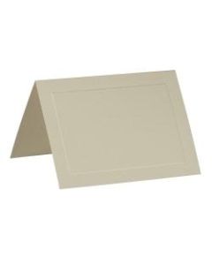 JAM Paper Fold-Over Cards, Panel Border, 5in x 6 5/8in, Ivory, Pack Of 25