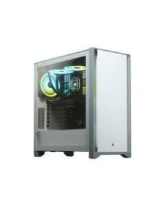 Corsair 4000D Tempered Glass Mid-Tower ATX Case - White - Mid-tower - White - Tempered Glass, Plastic, Steel - 4 x Bay - 2 x 4.72in x Fan(s) Installed - 0 - ATX Motherboard Supported - 17.20 lb - 6 x Fan(s) Supported