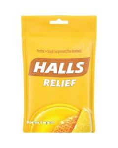 Cadbury Halls Honey-Lemon Cough Drops, Honey Lemon, Box Of 12