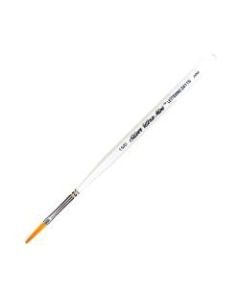 Silver Brush Ultra Mini Series Paint Brush, Size 15, Taklon Filament, Flat Bristle, Pearl White