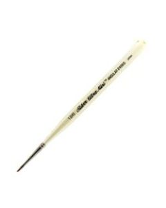 Silver Brush Ultra Mini Series Paint Brush, Size 12, Angular Bristle, Taklon Filament, Pearl White