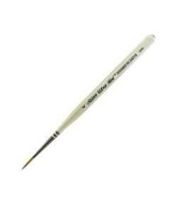 Silver Brush Ultra Mini Series Paint Brush, Size 4, Round Bristle, Taklon Filament, Pearl White