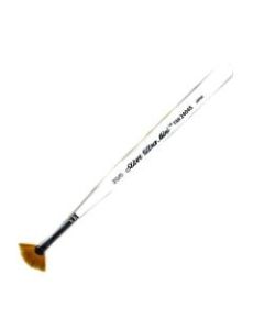 Silver Brush Ultra Mini Series Paint Brush, Size 20, Fan Bristle, Taklon Filament, Pearl White