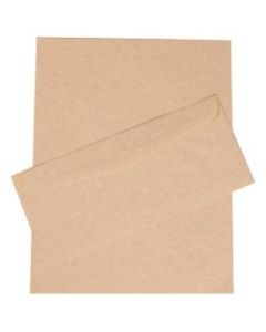 JAM Paper Stationery Set, 8 1/2in x 11in, 30% Recycled, Natural, Set Of 100 Envelopes And 100 Sheets