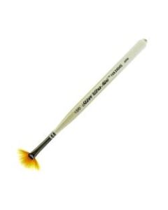 Silver Brush Ultra Mini Series Paint Brush, Size 12, Fan, Taklon Filament, Pearl White