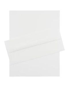 JAM Paper Strathmore Stationery Set, 8 1/2in x 11in, Bright White, Set Of 100 Sheets And 100 Envelopes