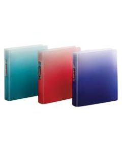 Office Depot Brand Everbind Fashion 3-Ring Binder, 1 1/2in Round Rings, Ombre Smoke, Pack Of 12