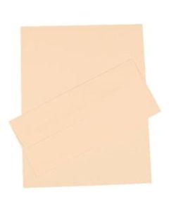 JAM Paper Strathmore Stationery Set, 8 1/2in x 11in, Ivory, Set Of 100 Sheets And 100 Envelopes