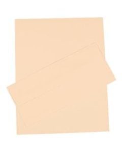 JAM Paper Strathmore Stationery Set, 8 1/2in x 11in, Ivory, Set Of 100 Sheets And 100 Envelopes