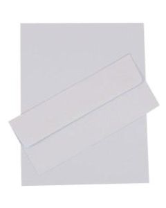 JAM Paper Business Stationery Set, 8 1/2in x 11in, Baby Blue, Set Of 50 Sheets And 50 Envelopes