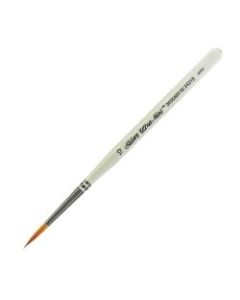 Silver Brush Ultra Mini Series Paint Brush, Size 10, Round Bristle, Taklon Filament, Pearl White