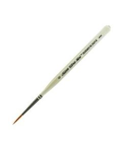 Silver Brush Ultra Mini Series Paint Brush, Size 6, Round Bristle, Taklon Filament, Pearl White