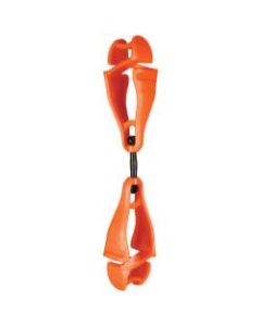 Ergodyne Squids 3420 Swiveling Dual-ClipGlove Holders, 5-1/2in, Orange, Pack Of 100 Holders