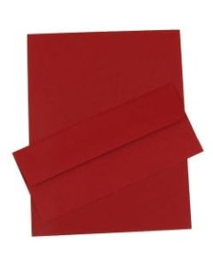 JAM Paper Business Stationery Set, 8 1/2in x 11in, Dark Red, Set Of 50 Sheets And 50 Envelopes