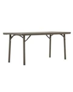 Cosco Folding Table, Rectangle, 30inH x 72inW, Brown