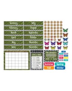 Schoolgirl Style Woodland Whimsy Calendar Bulletin Board Set, 23in x 17in