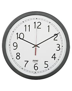 SKILCRAFT Quartz Movement Wall Clock, 16 1/2inW, Black (AbilityOne 6645-01-623-8824)