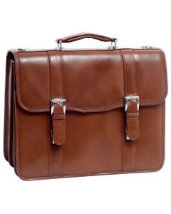 McKleinUSA FLOURNOY Double Compartment Laptop Case, Brown