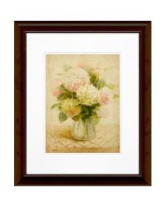 Timeless Frames Floral Katrina Brown Wall Artwork, 20in x 16in, Cottage Hydrangea In Pink