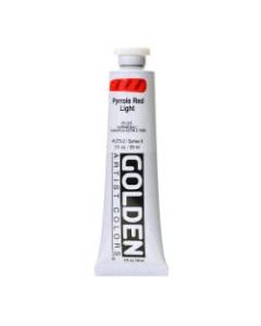 Golden Heavy Body Acrylic Paint, 2 Oz, Pyrrole Red Light