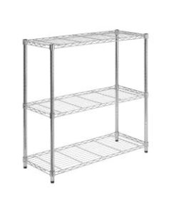 Honey-Can-Do Urban Steel Adjustable NSF Shelving Unit, 3-Tiers, Chrome