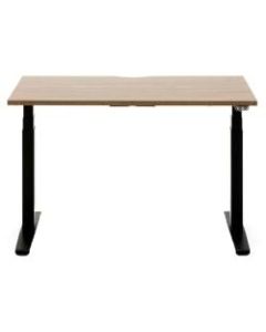 Allermuir Slide Electric Height-Adjustable Standing Desk, 29inH x 48inW x 30inD, Walnut/Black