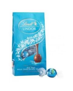 Lindor Milk Chocolate Sea Salt Truffles, 5.1 Oz, Case Of 3 Bags