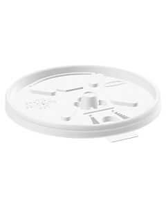 Dart Lift-n-Lock Lid For Foam Cups, 12 Oz, White, Pack Of 1,000