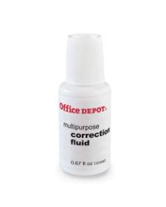 Office Depot Brand Correction Fluid, Multipurpose, 20 mL, White