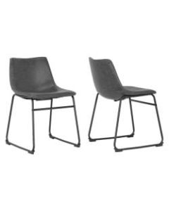 Glamour Home Adan Dining Chairs, Vintage Gray, Set Of 2 Chairs