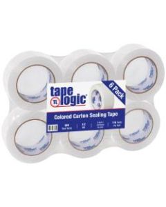 Tape Logic Carton-Sealing Tape, 3in Core, 2in x 110 Yd., White, Pack Of 6