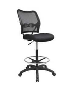 Deluxe AirGrid Back Drafting Chair with Mesh Seat and Adjustable Footring and Nylon Base