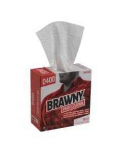 Brawny Industrial Medium-Duty Premium Wipes, 9 1/4in x 16 3/8in, White, Box Of 90