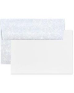 JAM Paper Stationery Set, Gummed Closure, 5 1/2in x 8 1/8in, Set Of 25 White Cards And 25 Strathmore Bright White Envelopes