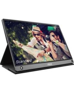 Asus ZenScreen MB16AMT 15.6in LCD Touchscreen Monitor - 16:9 - 5 ms GTG - 16in Class - CapacitiveMulti-touch Screen - 1920 x 1080 - Full HD - 250 Nit - Maximum - Speakers - USB - Dark Gray - J-Moss Japanese RoHS, WEEE, RoHS - 36 Month