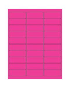 Office Depot Brand Labels, LL173PK, Rectangle, 2 5/8in x 1in, Fluorescent Pink, Case Of 3,000