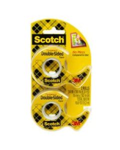 Scotch 137 Photo-Safe Double-Sided Tape In Dispenser, 1/2in x 400in, Clear, Pack of 2 rolls