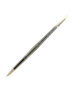Silver Brush Silverwhite Series Short-Handle Paint Brush, Size 12, Round Bristle, Synthetic Taklon Filament, Multicolor