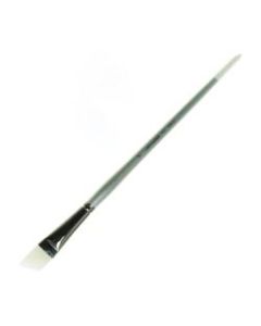 Silver Brush Silverwhite Series Short-Handle Paint Brush, 1in, Angular Bristle, Synthetic Taklon Filament, Multicolor