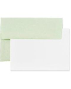 JAM Paper Stationery Set, Gummed Closure, 5 1/2in x 8 1/8in, Set Of 25 White Cards And 25 Strathmore Ivory Envelopes
