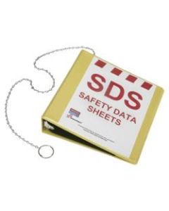 SKILCRAFT Safety Data Sheet 3-Ring Binder, 2in Round Rings, Yellow (AbilityOne 7510-01-623-6240)