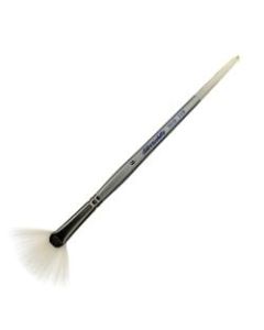 Silver Brush Silverwhite Series Short-Handle Paint Brush, Size 6, Fan Bristle, Synthetic Taklon Filament, Multicolor