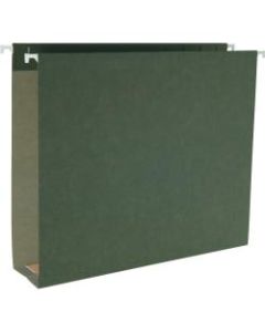 Business Source Hanging Box Bottom File Folders, Letter Size, 2in Expansion, 1/5 Tab Cut, Standard Green, Box Of 25 Folders