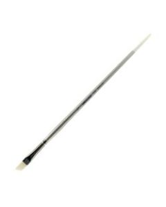 Silver Brush Silverwhite Series Short-Handle Paint Brush, 1/2in, Angular Bristle, Synthetic Taklon Filament, Multicolor