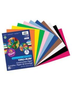 Pacon Tru-Ray Construction Paper Bulk Assortment, Assorted Colors, 9in x 12in, 500 Sheets